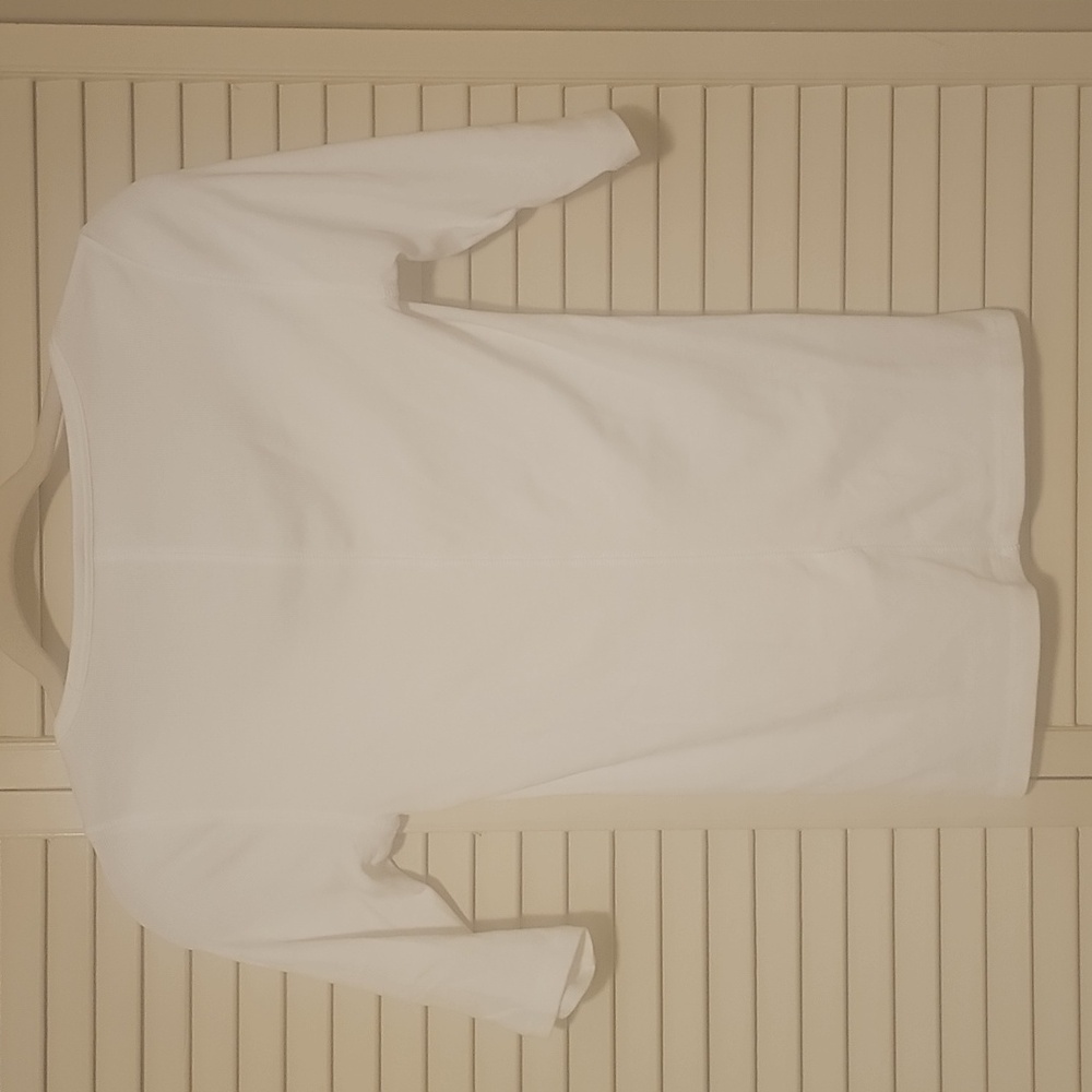 Everlane Luxe Rib Scoop-Neck Tee White Size Small - Picture 4 of 6